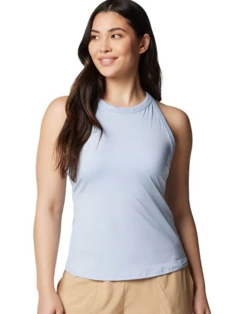 Columbia Light Blue Boundless Trek Support Built in Shelf Bra Tank Top Women